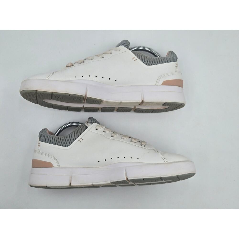 On Running Women's White Gray and Blush Sneakers - Picture 4 of 8